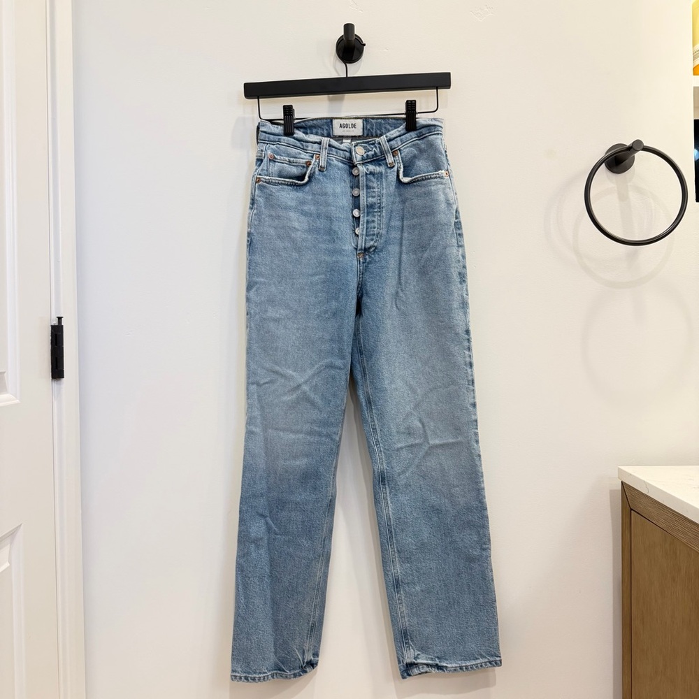 Agolde High Rise Light Blue Women's Jeans